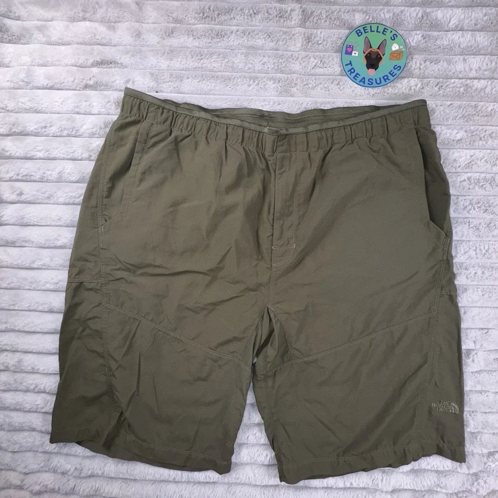 The North Face Shorts Men's XL‎ Pull On Adventure Taupe Army Green Swim Trunks